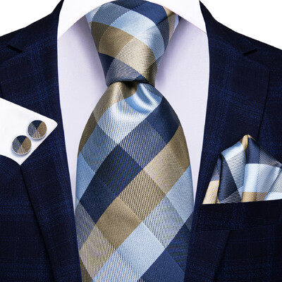 Hi-Tie ružovo-sivá bodkovaná dizajnérska elegantná kravata pre mužov, módna značka, svadobná párty, kravata, ručná kravata, manžetové gombíky, veľkoobchod
