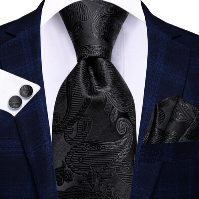 Pánske kravaty Hi-Tie v bordovej pruhovanej farbe, 8,5 cm, žakárové doplnky na kravatu, denné nosenie, kravata, svadobná párty, vreckovka, sada manžetových gombíkov
