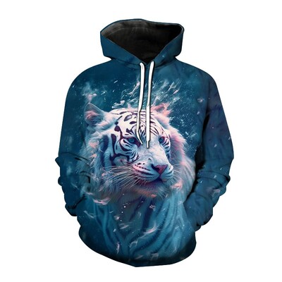 2023, noi hanorace sport pentru bărbați, cu imprimeu 3D de tigru, cu buzunar, maiuri, haină, hanorac lejer, pulover cu mânecă lungă, pulovere cu glugă