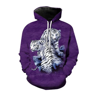2023, noi hanorace sport pentru bărbați, cu imprimeu 3D de tigru, cu buzunar, maiuri, haină, hanorac lejer, pulover cu mânecă lungă, pulovere cu glugă