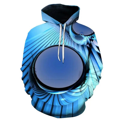 Karsti pārdošana rudens un ziemas jauns biezināts un krāsains jautrs kapucis 3D fluorescējošais džemperis Personalizēts gadījuma brīvs kapucis