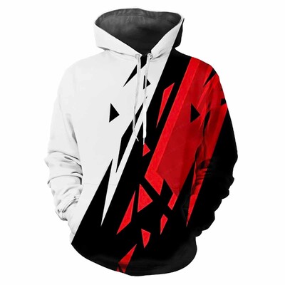 Jauns moderns vīriešu un sieviešu 3D drukāts ērts vīriešu ikdienas ikdienas sporta kapuci, kas piemērots āra apģērbam