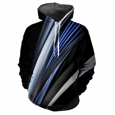 Jauns moderns vīriešu un sieviešu 3D drukāts ērts vīriešu ikdienas ikdienas sporta kapuci, kas piemērots āra apģērbam