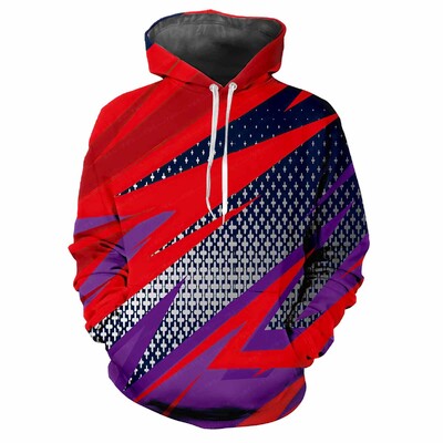 Jauns moderns vīriešu un sieviešu 3D drukāts ērts vīriešu ikdienas ikdienas sporta kapuci, kas piemērots āra apģērbam
