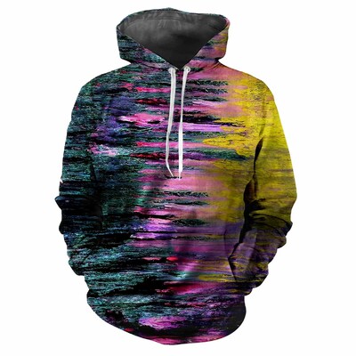 Jauns moderns vīriešu un sieviešu 3D drukāts ērts vīriešu ikdienas ikdienas sporta kapuci, kas piemērots āra apģērbam