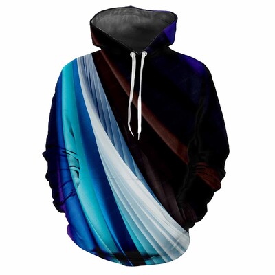 Jauns moderns vīriešu un sieviešu 3D drukāts ērts vīriešu ikdienas ikdienas sporta kapuci, kas piemērots āra apģērbam