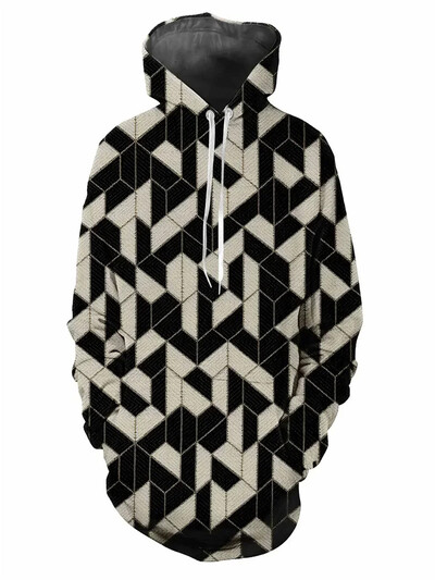 Moderns zīmola ins rombveida vīriešu džemperis rudens un ziemas samta biezināts sporta krekls ar kapuci brīvs amerikāņu ruffan