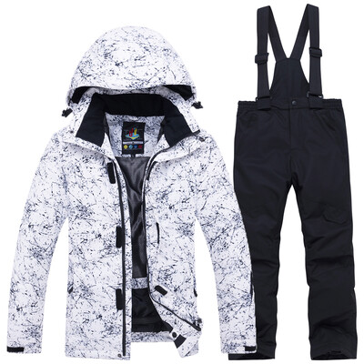 Mai ieftin, costum de zăpadă pentru copii, seturi de îmbrăcăminte pentru snowboard, îmbrăcăminte pentru exterior, haină de schi și pantalon cu bretele, costume pentru copii, băieți și fete