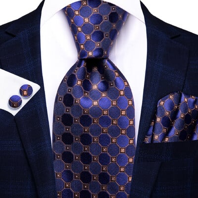 Hi-Tie Plaid Dots Purpursarkani Pelēka Vīriešu Eleganta kaklasaite Kabatlakatiņu Aproču pogas Smokingam Modes Klasiska zīda Luksusa kaklasaite vīriešiem