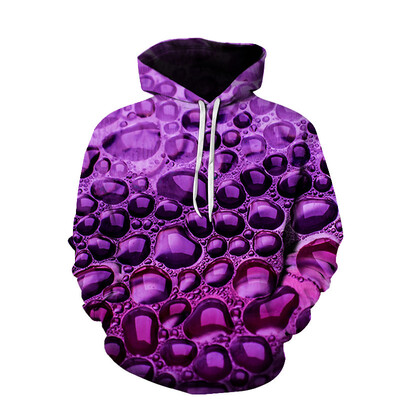 Έντυπη ανδρική με κουκούλα 3D δημιουργική σειρά δομικών στοιχείων ανδρική με κουκούλα νέα μόδα casual δημοφιλή ανδρικό μακρυμάνικο μπλουζάκι