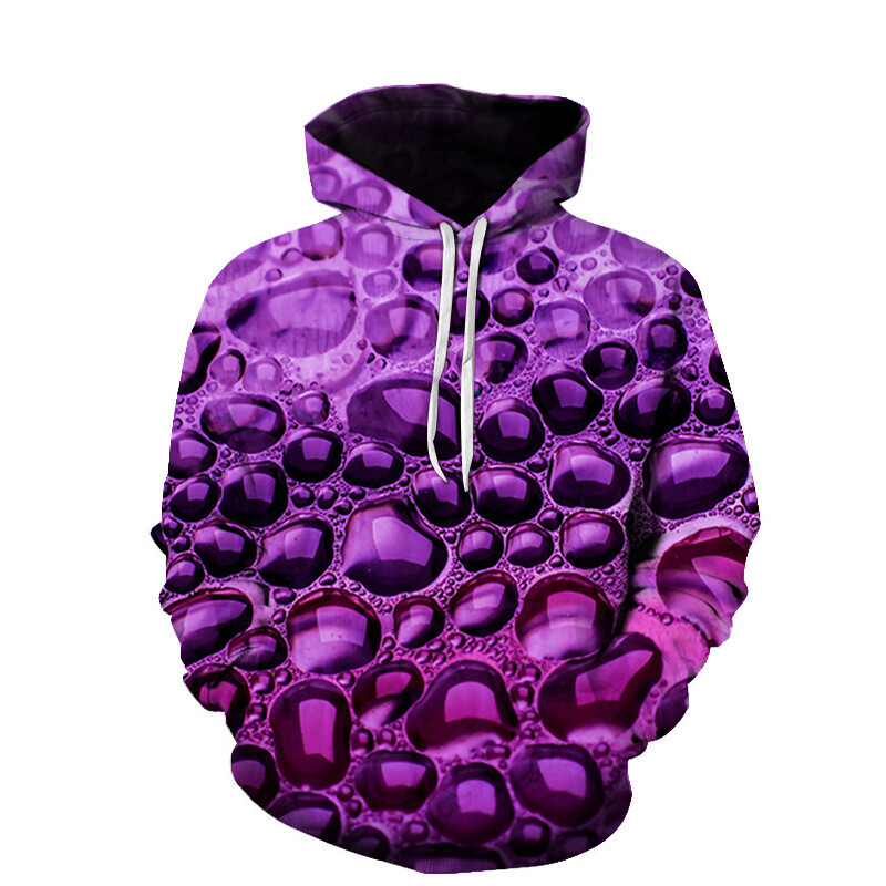 Έντυπη ανδρική με κουκούλα 3D δημιουργική σειρά δομικών στοιχείων ανδρική με κουκούλα νέα μόδα casual δημοφιλή ανδρικό μακρυμάνικο μπλουζάκι