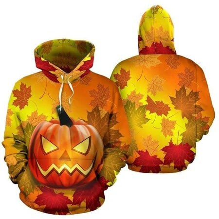 Pánsky kostým s 3D potlačou a kapucňou s motívom tekvice pre mužov a ženy ako darček na halloweenske sviatky.