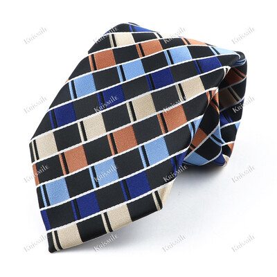 Nouă cravată țesută jacquard de înaltă calitate pentru bărbați, modă clasică, cravată în carouri, petrecere de afaceri, birou, costum pentru bărbați, accesorii pentru cămașă