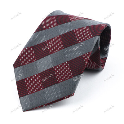 Nouă cravată țesută jacquard de înaltă calitate pentru bărbați, modă clasică, cravată în carouri, petrecere de afaceri, birou, costum pentru bărbați, accesorii pentru cămașă