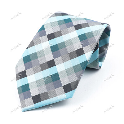 Nouă cravată țesută jacquard de înaltă calitate pentru bărbați, modă clasică, cravată în carouri, petrecere de afaceri, birou, costum pentru bărbați, accesorii pentru cămașă