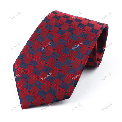 Nouă cravată țesută jacquard de înaltă calitate pentru bărbați, modă clasică, cravată în carouri, petrecere de afaceri, birou, costum pentru bărbați, accesorii pentru cămașă