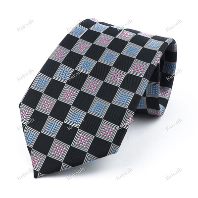 Nouă cravată țesută jacquard de înaltă calitate pentru bărbați, modă clasică, cravată în carouri, petrecere de afaceri, birou, costum pentru bărbați, accesorii pentru cămașă