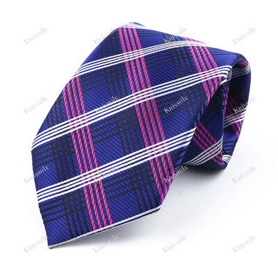 Nouă cravată țesută jacquard de înaltă calitate pentru bărbați, modă clasică, cravată în carouri, petrecere de afaceri, birou, costum pentru bărbați, accesorii pentru cămașă