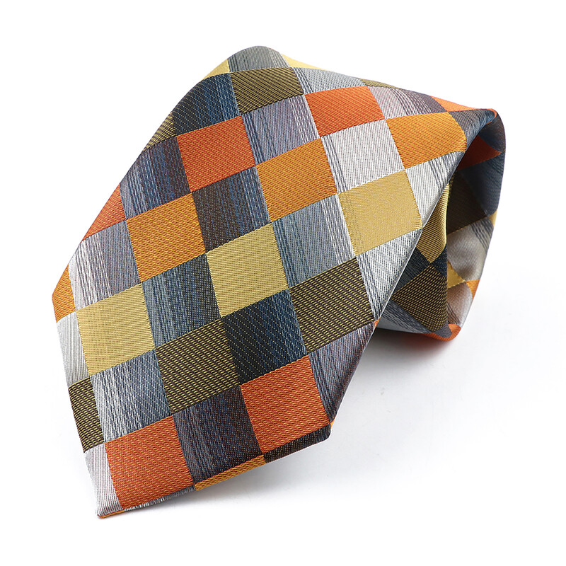 Nouă cravată țesută jacquard de înaltă calitate pentru bărbați, modă clasică, cravată în carouri, petrecere de afaceri, birou, costum pentru bărbați, accesorii pentru cămașă