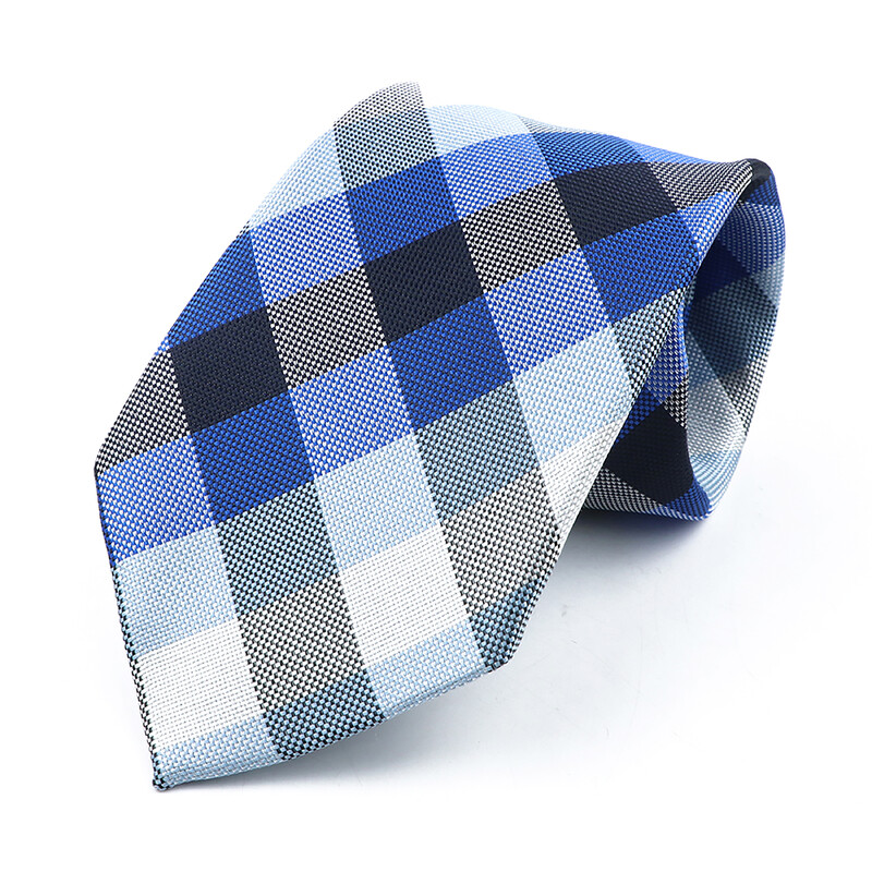 Nouă cravată țesută jacquard de înaltă calitate pentru bărbați, modă clasică, cravată în carouri, petrecere de afaceri, birou, costum pentru bărbați, accesorii pentru cămașă