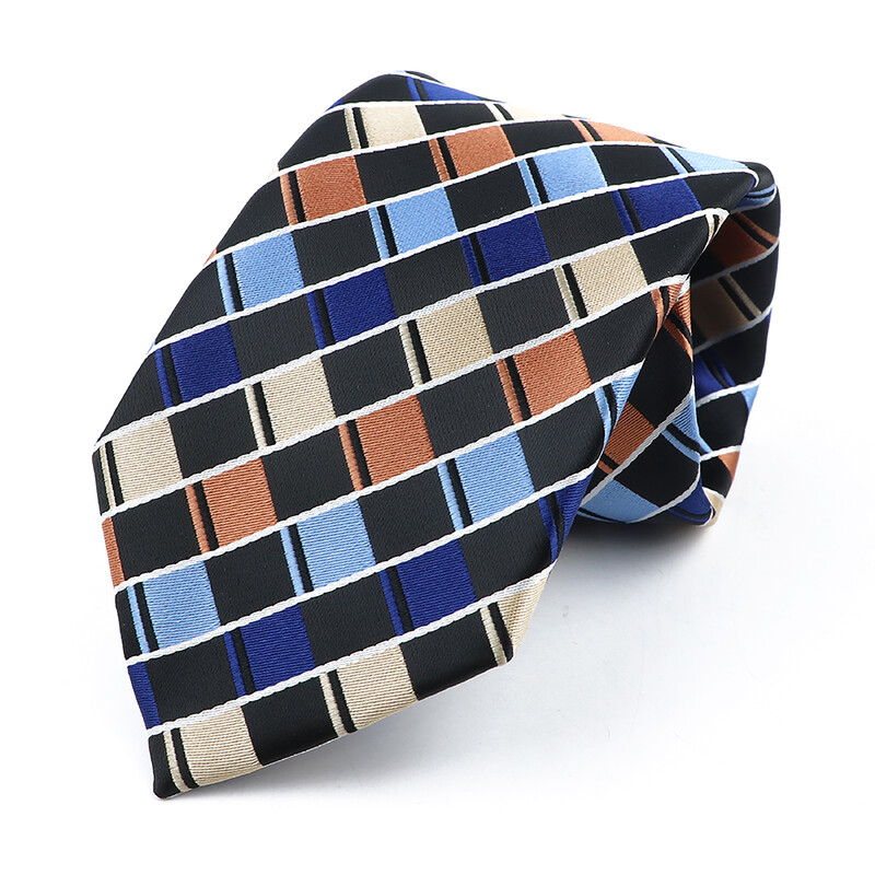 Nouă cravată țesută jacquard de înaltă calitate pentru bărbați, modă clasică, cravată în carouri, petrecere de afaceri, birou, costum pentru bărbați, accesorii pentru cămașă