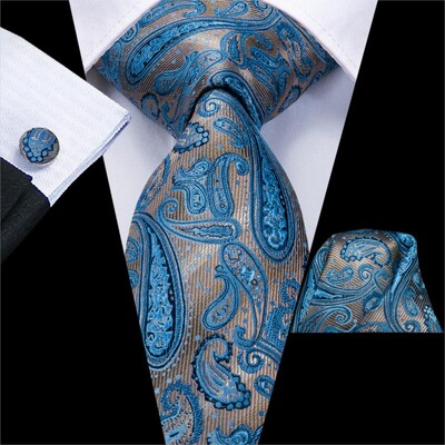 Hi-Tie Mint Green Paisley zīda kāzu kaklasaite vīriešiem Vasaras modes dizains Hanky aproču pogas dāvanu komplekts Biznesa ballīte Dropshipping