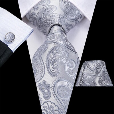 Hi-Tie Mint Green Paisley zīda kāzu kaklasaite vīriešiem Vasaras modes dizains Hanky aproču pogas dāvanu komplekts Biznesa ballīte Dropshipping