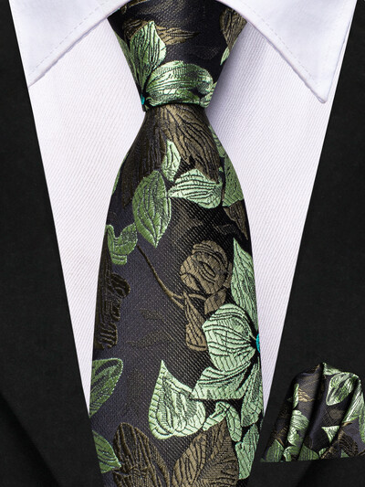 Zīda kaklasaite bērniem Mint Green Paisley Luxury Designer Handky Child kaklasaite 120cm gara 6CM plata modes ballītes dropship hi-tie