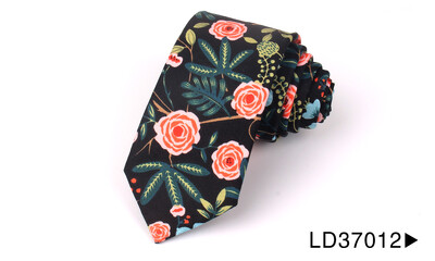 Új virágos nyakkendők férfiaknak nyomtatott pamut nyakkendő férfi nyakkendő 6 cm vékony nyakkendő vékony nyakkendő esküvőre