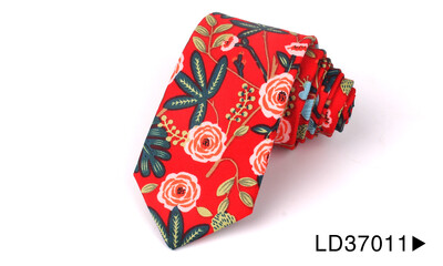 Új virágos nyakkendők férfiaknak nyomtatott pamut nyakkendő férfi nyakkendő 6 cm vékony nyakkendő vékony nyakkendő esküvőre