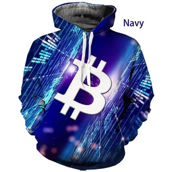 Най-новата мода за 2023 г. с 3D печат BTC Coin Hoodie Мъже Жени Момче Момиче Деца Дете Пуловер с дълги ръкави Пуловер с голям размер Горна част