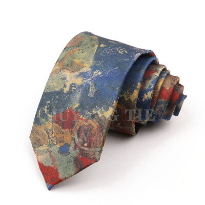 Stil nou La modă Cravată din poliester pentru bărbați Retro Moale Roșu Verde Galben Costum Cravate Accesorii pentru cadouri de nuntă