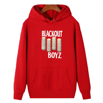 Blackout Boyz Висококачествени модни графични суичъри с качулка, подходящи за всички възрасти, зимен дебел пуловер, суичър с качулка, мъжко спортно облекло