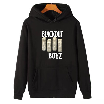 Blackout Boyz Hanorac cu glugă grafic de înaltă calitate, potrivite pentru toate vârstele, pulover gros de iarnă, hanorac, îmbrăcăminte sport pentru bărbați