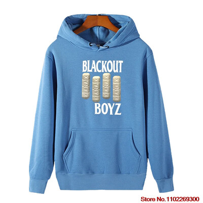 Blackout Boyz Vysokokvalitné módne mikiny s kapucňou s potlačou vhodné pre všetky vekové kategórie Zimný hrubý sveter s kapucňou pre mužov, športové oblečenie