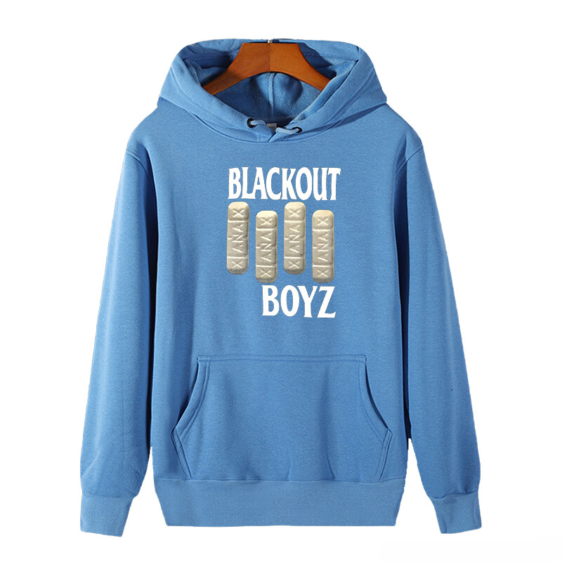 Blackout Boyz Vysokokvalitné módne mikiny s kapucňou s potlačou vhodné pre všetky vekové kategórie Zimný hrubý sveter s kapucňou pre mužov, športové oblečenie