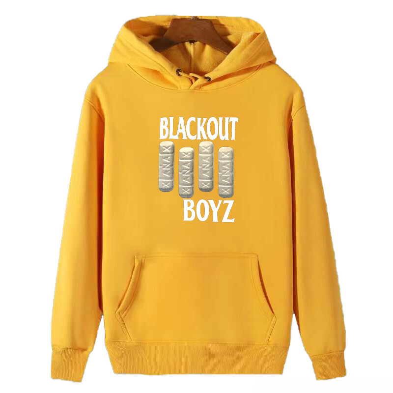 Blackout Boyz Vysokokvalitné módne mikiny s kapucňou s potlačou vhodné pre všetky vekové kategórie Zimný hrubý sveter s kapucňou pre mužov, športové oblečenie