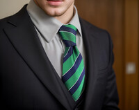 Y27 Ναυτικό Πράσινο ριγέ ανδρικές γραβάτες Μόδα ολοκαίνουργια