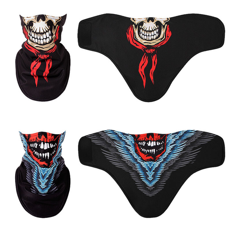 Skull 3D Winter Neck Warmer Ski Balaclava Cycling Mask Snowboard Sport Mascars Full Face Mascars Κασκόλ Αντιανεμική μάσκα σκι