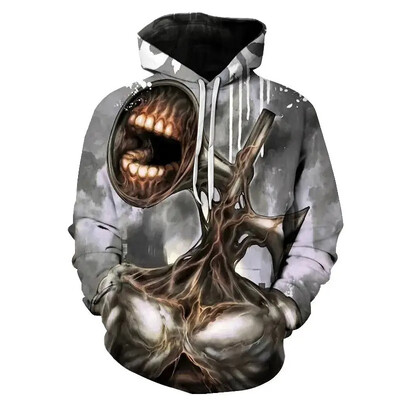 Smieklīgi Sirēnas Galvas Grafiski Džemperi Harajuku Fashion Game 3D Print Hoodies Vīriešiem Apģērbi Šausmu Meitenes Treniņtērps Zēnu Topi ar kapuci
