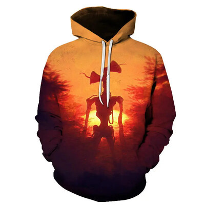 Smieklīgi Sirēnas Galvas Grafiski Džemperi Harajuku Fashion Game 3D Print Hoodies Vīriešiem Apģērbi Šausmu Meitenes Treniņtērps Zēnu Topi ar kapuci