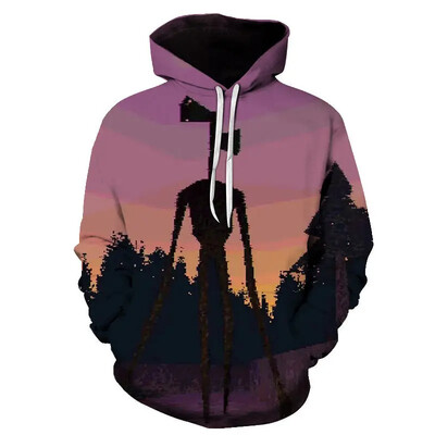Smieklīgi Sirēnas Galvas Grafiski Džemperi Harajuku Fashion Game 3D Print Hoodies Vīriešiem Apģērbi Šausmu Meitenes Treniņtērps Zēnu Topi ar kapuci