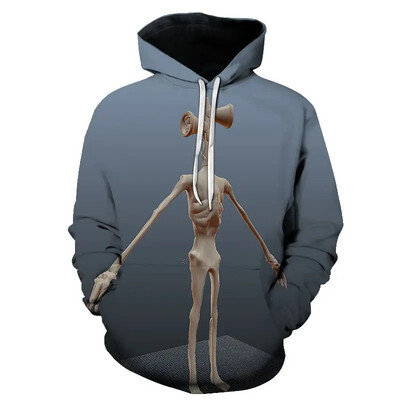 Smieklīgi Sirēnas Galvas Grafiski Džemperi Harajuku Fashion Game 3D Print Hoodies Vīriešiem Apģērbi Šausmu Meitenes Treniņtērps Zēnu Topi ar kapuci