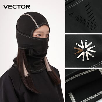 VECTOR Μάσκα χειμερινής ποδηλασίας Fleece Thermal Keep Warm Αντιανεμική μάσκα προσώπου ποδηλασίας Balaclava Μάσκα σκι Καπέλο σκι για ψάρεμα