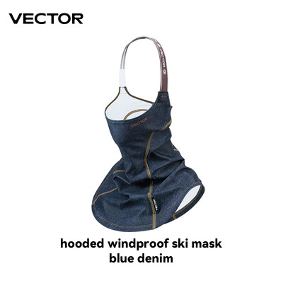 VECTOR Priedušná vonkajšia lyžiarska/snowboardová/motocyklová zimná ohrievacia športová polomaska na tvár, trojuholníková šatka, lyžiarska maska