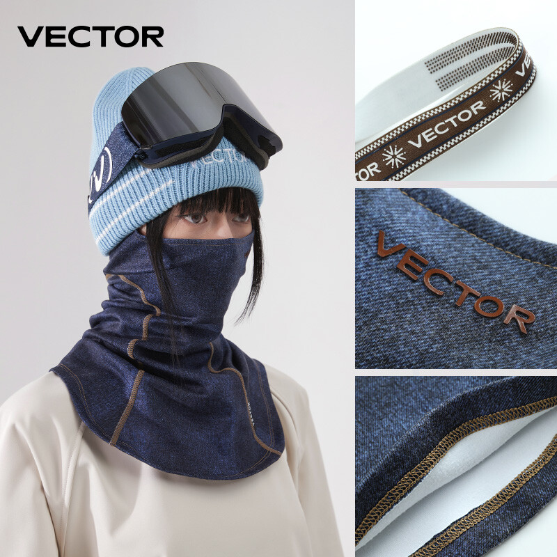 VECTOR Priedušná vonkajšia lyžiarska/snowboardová/motocyklová zimná ohrievacia športová polomaska na tvár, trojuholníková šatka, lyžiarska maska