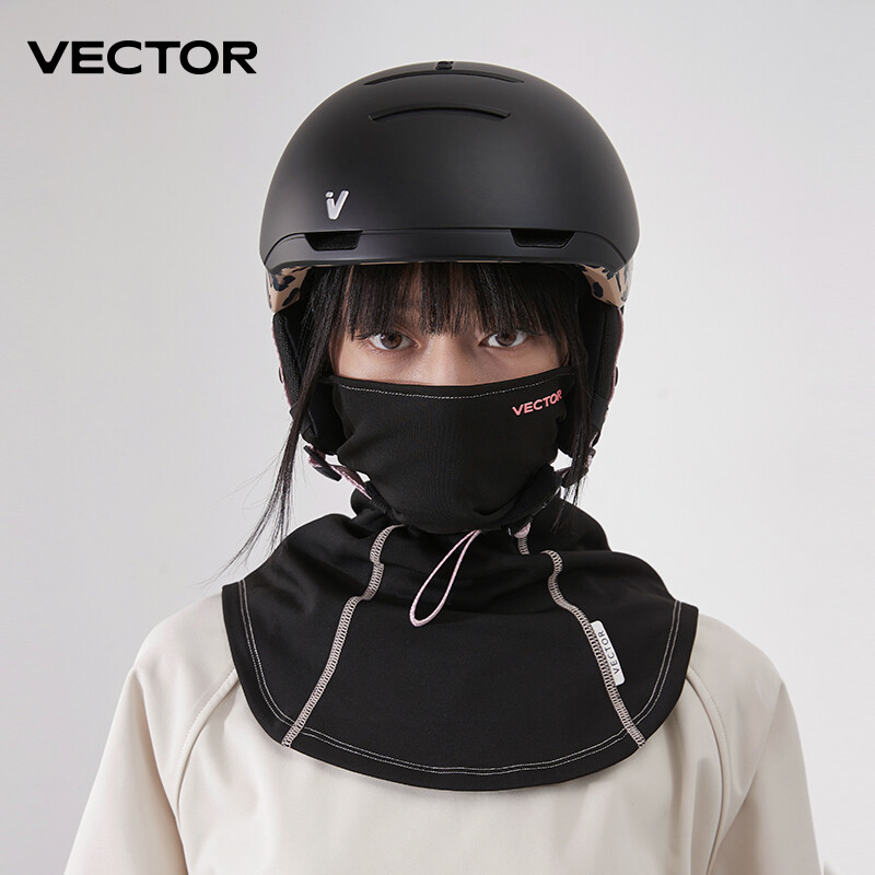 VECTOR Priedušná vonkajšia lyžiarska/snowboardová/motocyklová zimná ohrievacia športová polomaska na tvár, trojuholníková šatka, lyžiarska maska