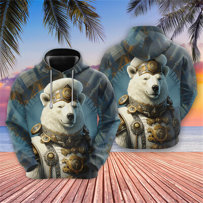 Vintage jenots Grafiski sporta krekli Steampunk Hasky Hoodies Vīriešiem Apģērbi Žirafe Dzīvnieks Treniņtērps Hip Hop Pet Hoody Y2k Topi