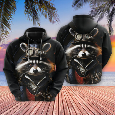 Vintage jenots Grafiski sporta krekli Steampunk Hasky Hoodies Vīriešiem Apģērbi Žirafe Dzīvnieks Treniņtērps Hip Hop Pet Hoody Y2k Topi