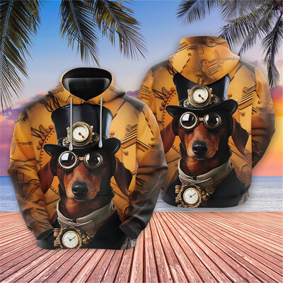 Vintage jenots Grafiski sporta krekli Steampunk Hasky Hoodies Vīriešiem Apģērbi Žirafe Dzīvnieks Treniņtērps Hip Hop Pet Hoody Y2k Topi